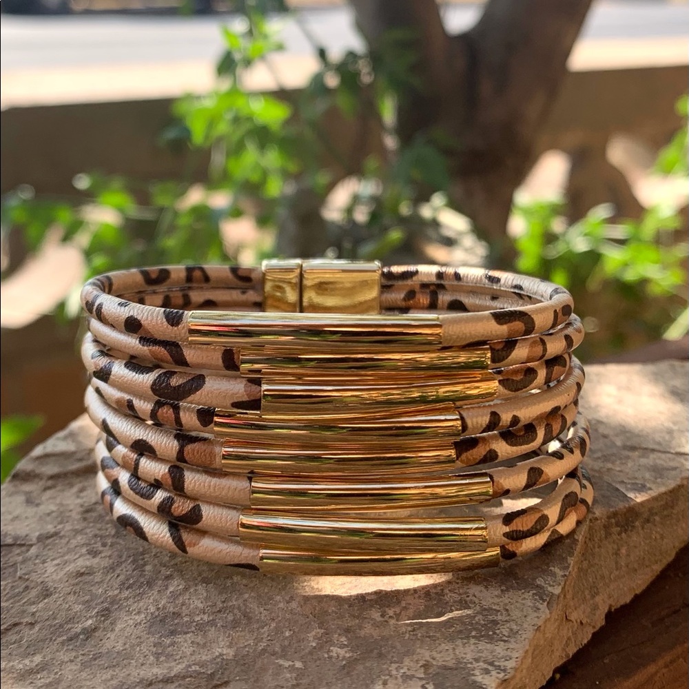 Leopard Print Magnetic Bracelet NWT